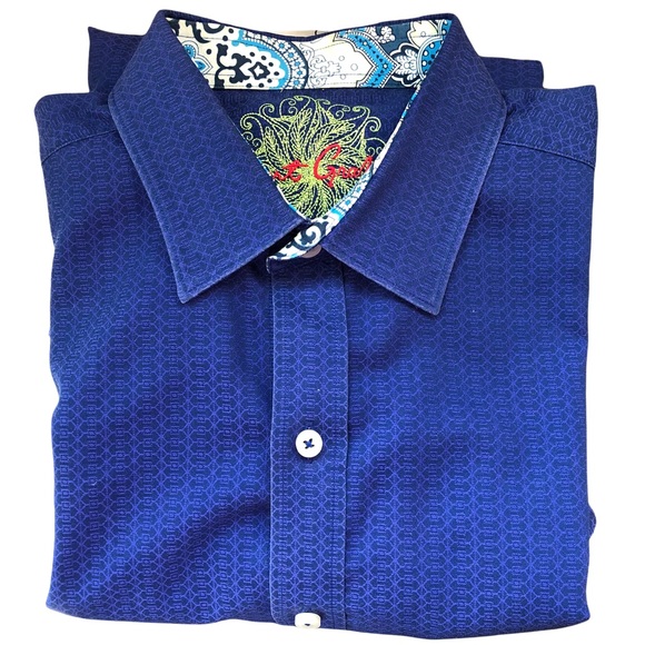 Robert Graham Other - Robert Graham blue button up dress shirt flip cuff medium